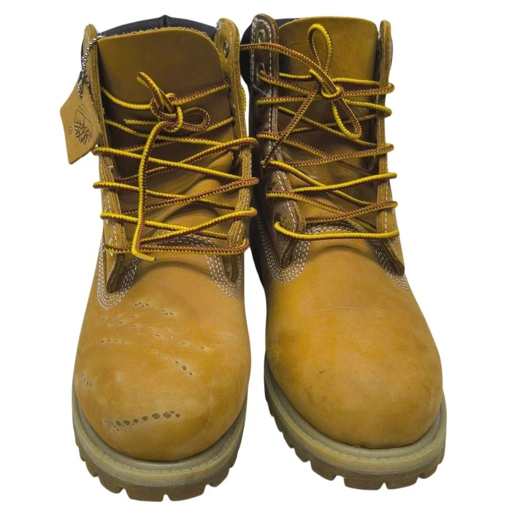 Timberland 6 Inch Premium Waterproof Boots‎ Wheat Nubuck Leather Mens Work Boots
